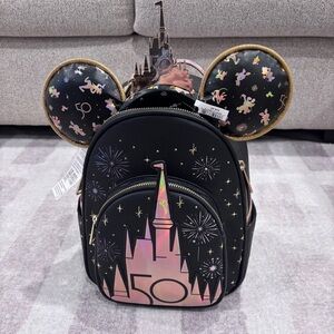 Disney Black and Gold Castle Backpack